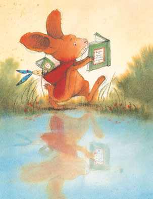 Poster, Paultje leest een boek