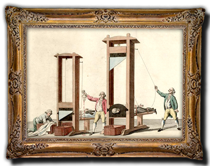 De guillotine: in een fractie van een seconde werd de veroordeelde onthoofd