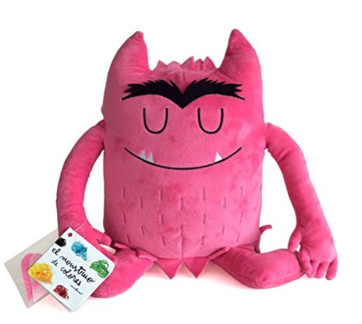 Knuffel kleurenmonster roze (verliefd)