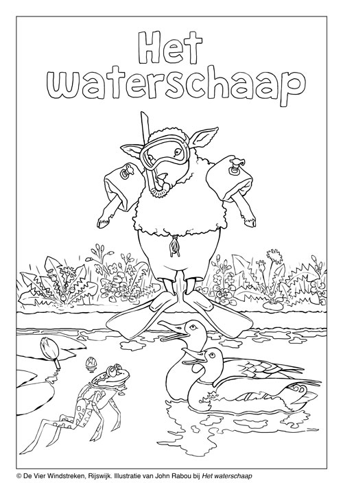 Kleurplaat Het waterschaap