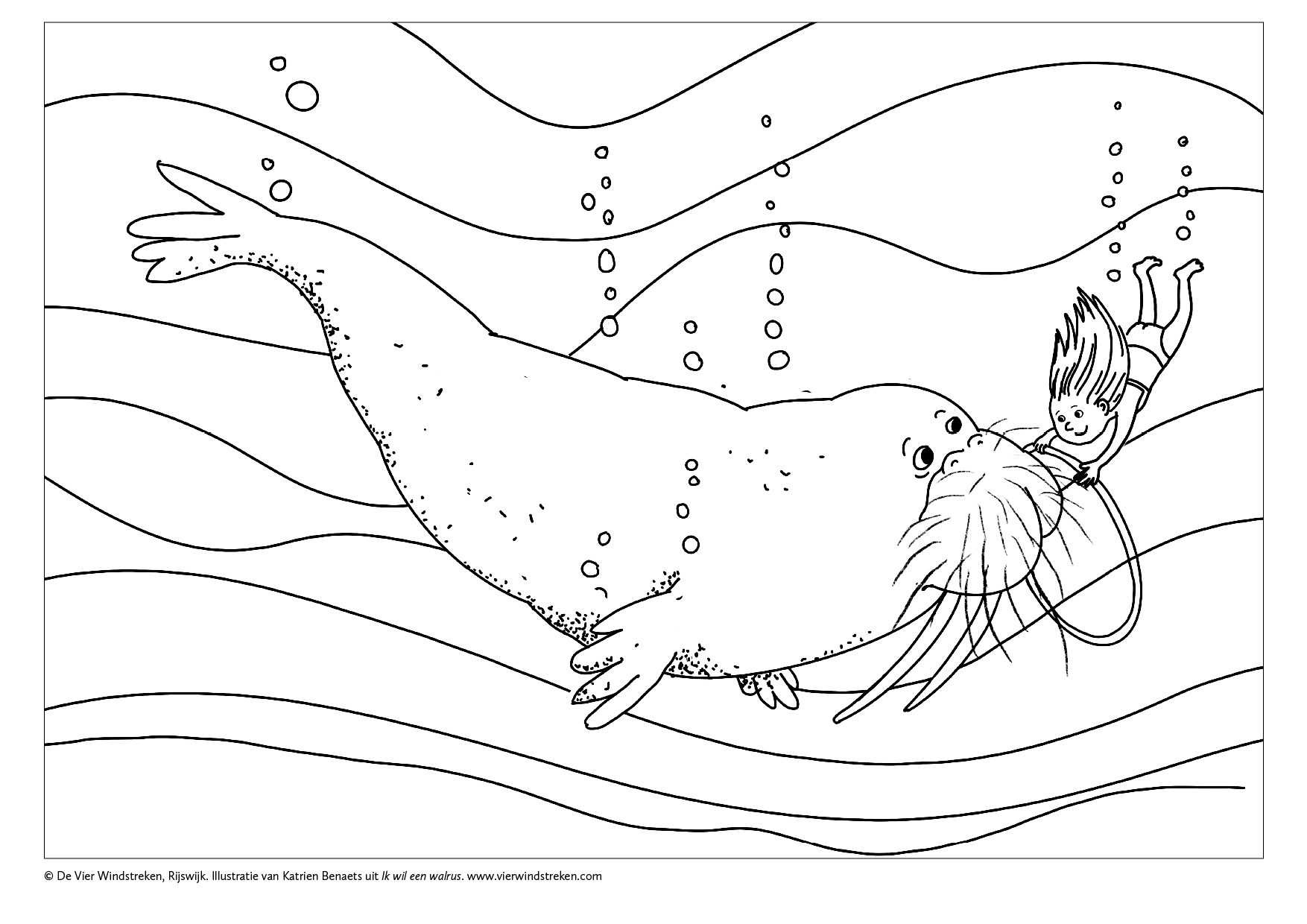 Kleurplaat walrus2 Kleurplaat walrus2